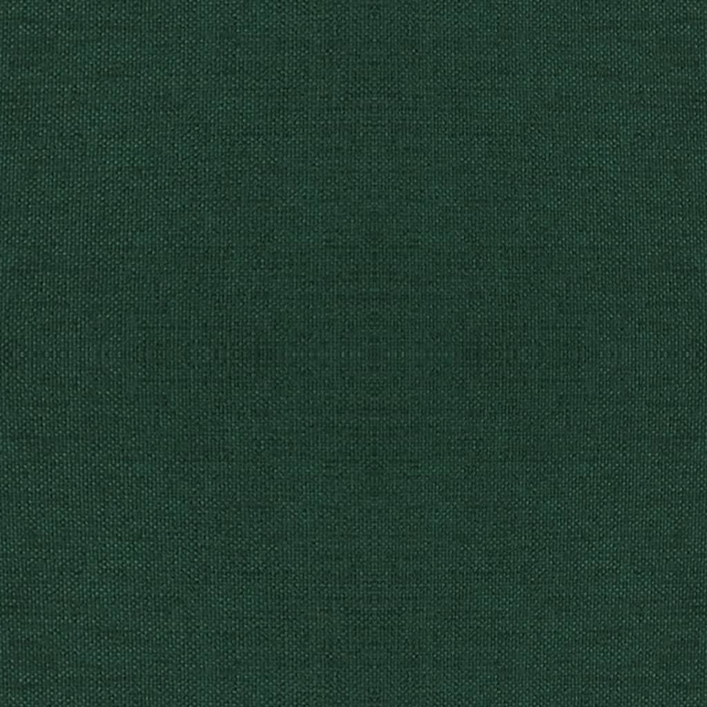 vidaXL Taburete con patas de madera tapizado tela verde oscuro