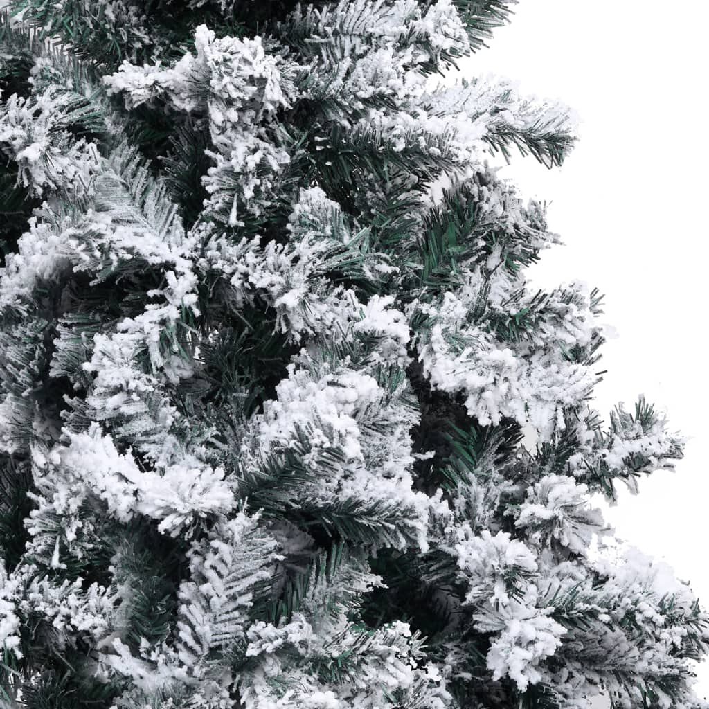 vidaXL Árbol de Navidad artificial con nieve PVC verde 300 cm