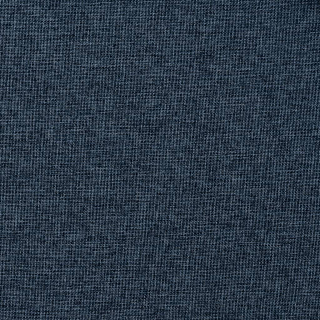 vidaXL Cortinas opacas con ganchos look de lino 2 pzas azul 140x245 cm