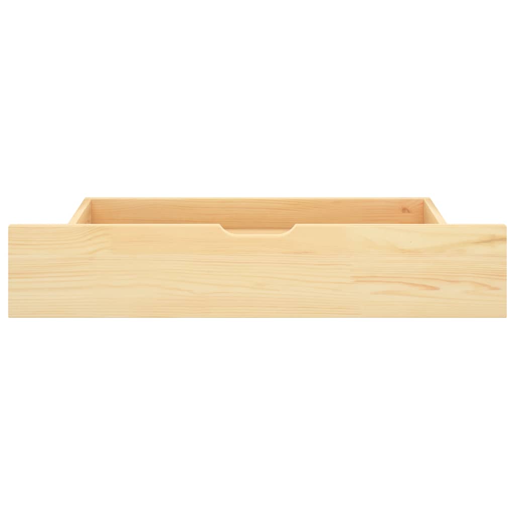vidaXL Cama con dosel 2 cajones madera maciza pino 120x200 cm