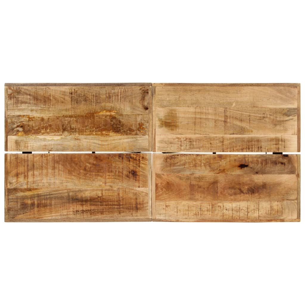 vidaXL Mesa alta de hierro y madera maciza de mango 150x70x107 cm