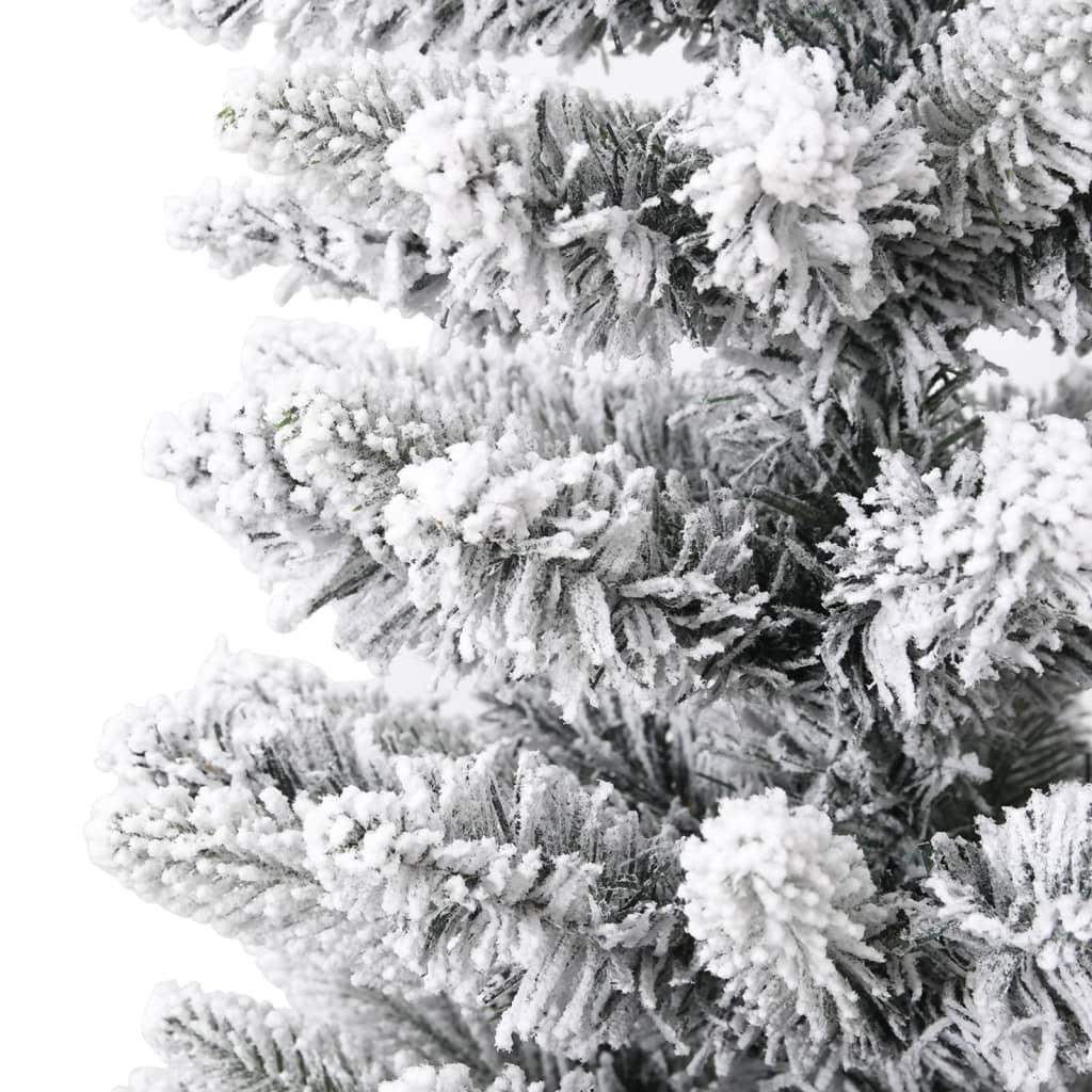 vidaXL Árbol de Navidad artificial estrecho con nieve PVC y PE 120 cm