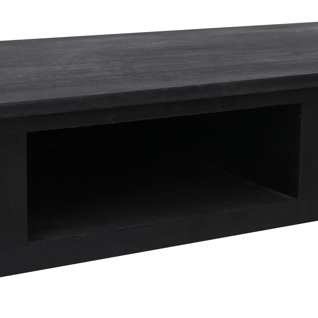 vidaXL Mesa consola de madera negra 110x45x76 cm