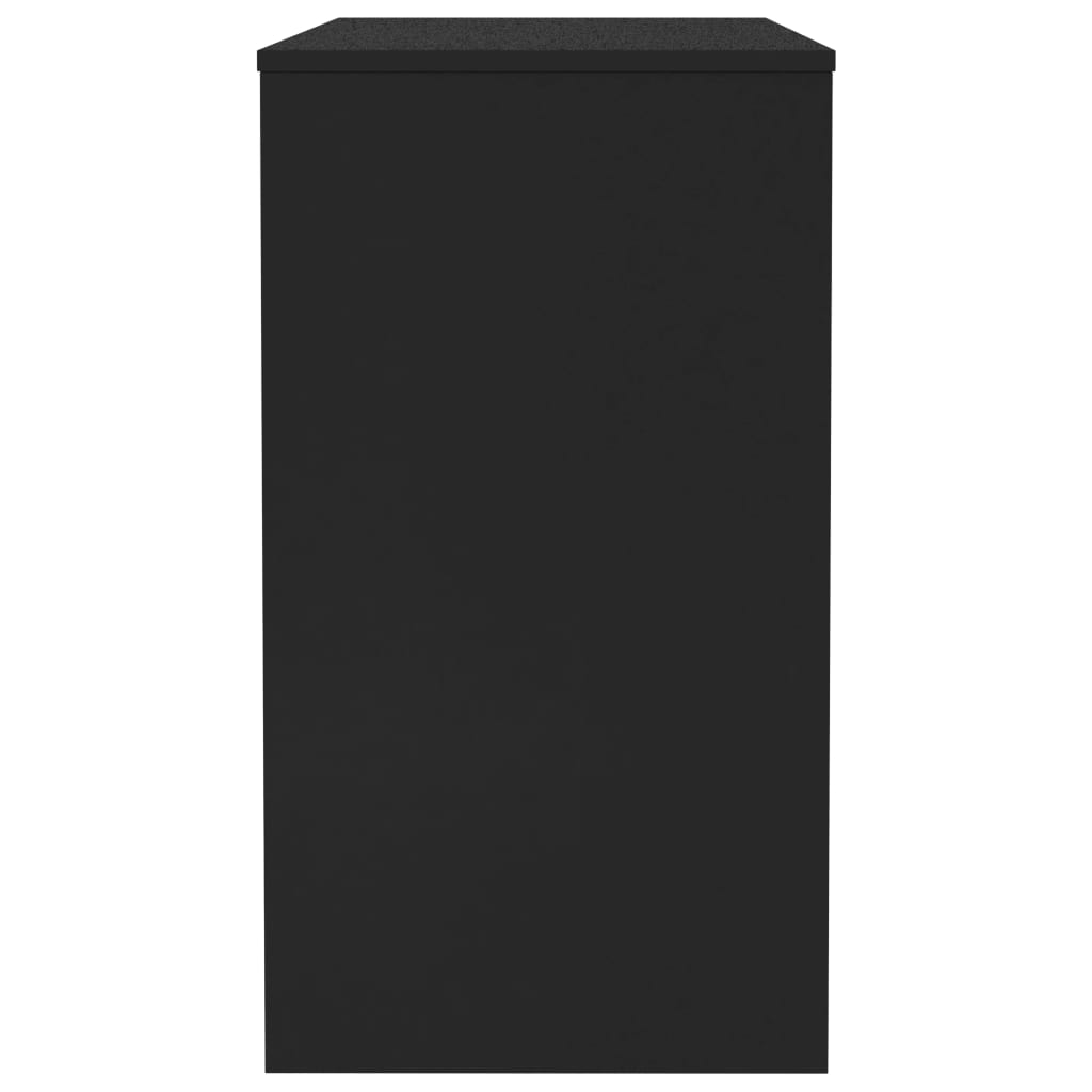 vidaXL Escritorio de madera contrachapada negro 90x40x72 cm