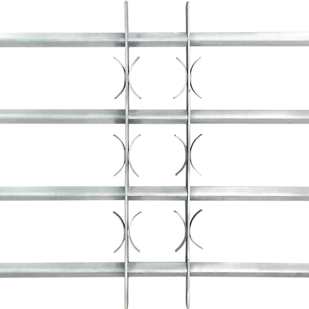 vidaXL Reja de seguridad ajustable ventana con 4 barras 1000-1500 mm