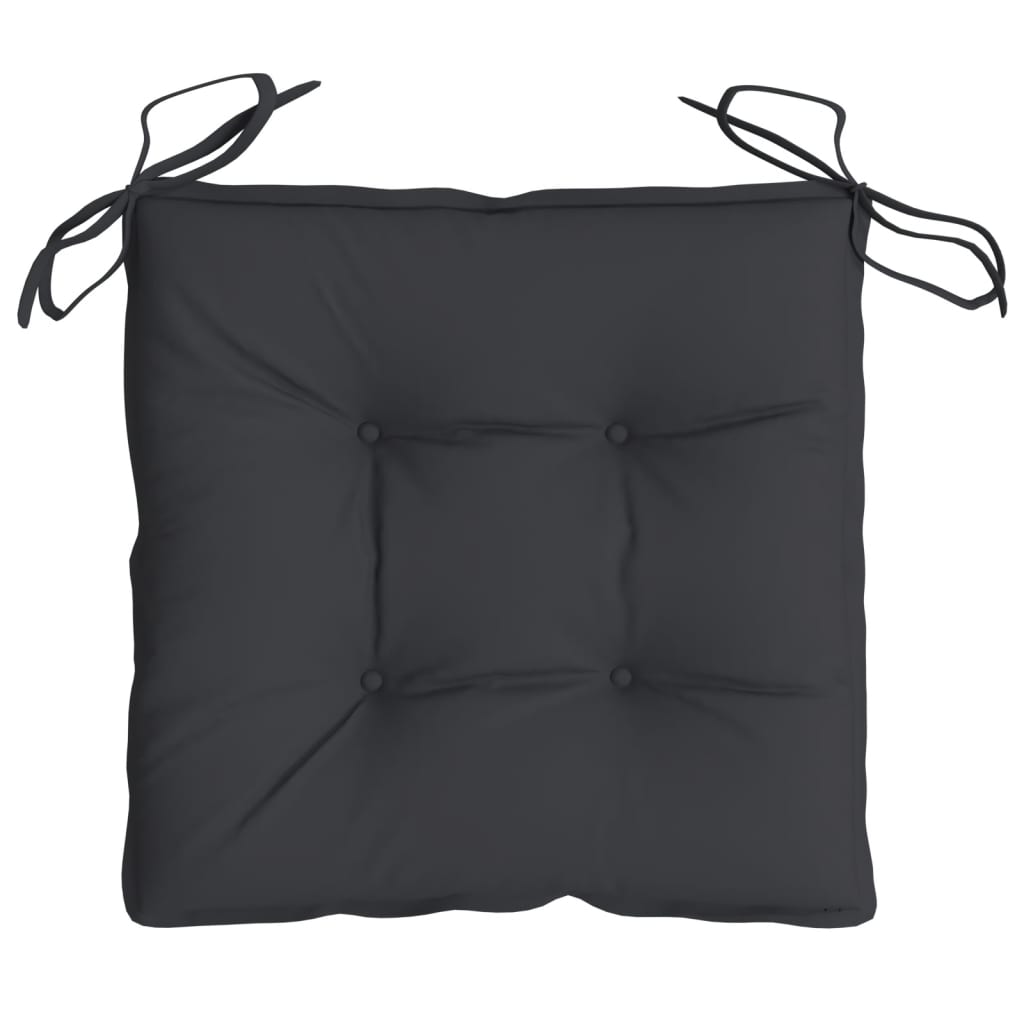 vidaXL Cojines de silla de jardín 6 uds tela Oxford negro 50x50x7 cm
