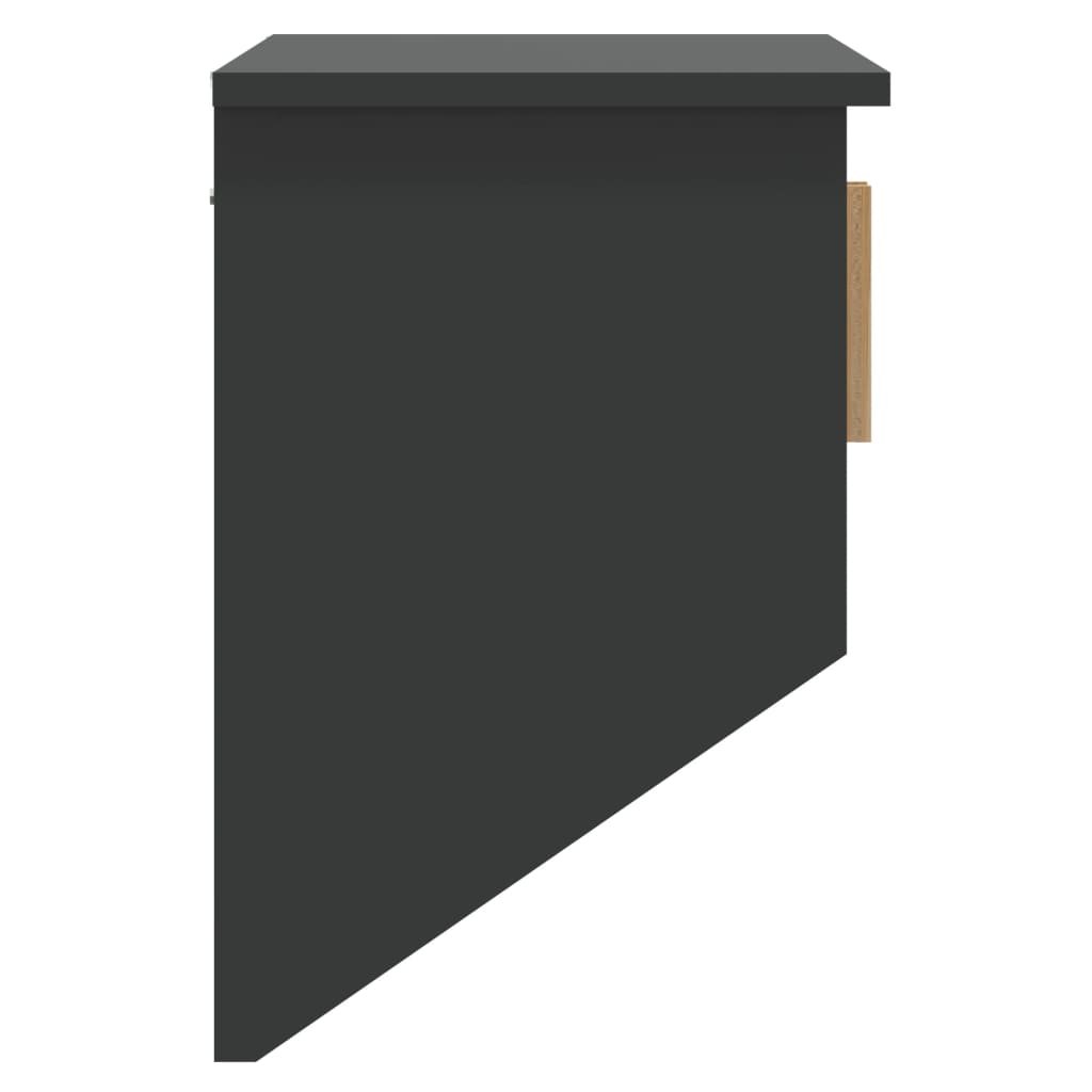 vidaXL Armario pared ganchos madera contrachapada negro 80x24x35,5 cm