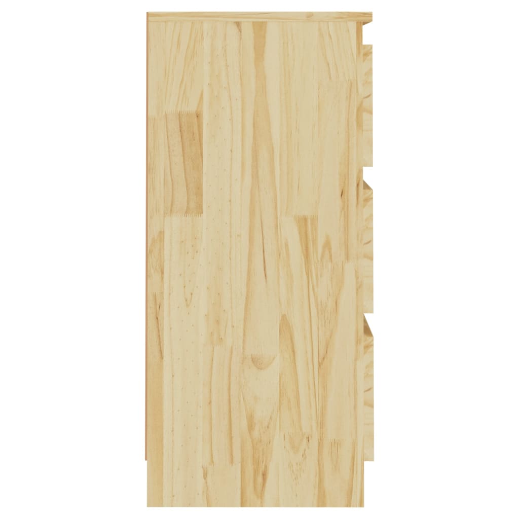 vidaXL Mesitas de noche 2 uds madera maciza de pino 40x29,5x64 cm