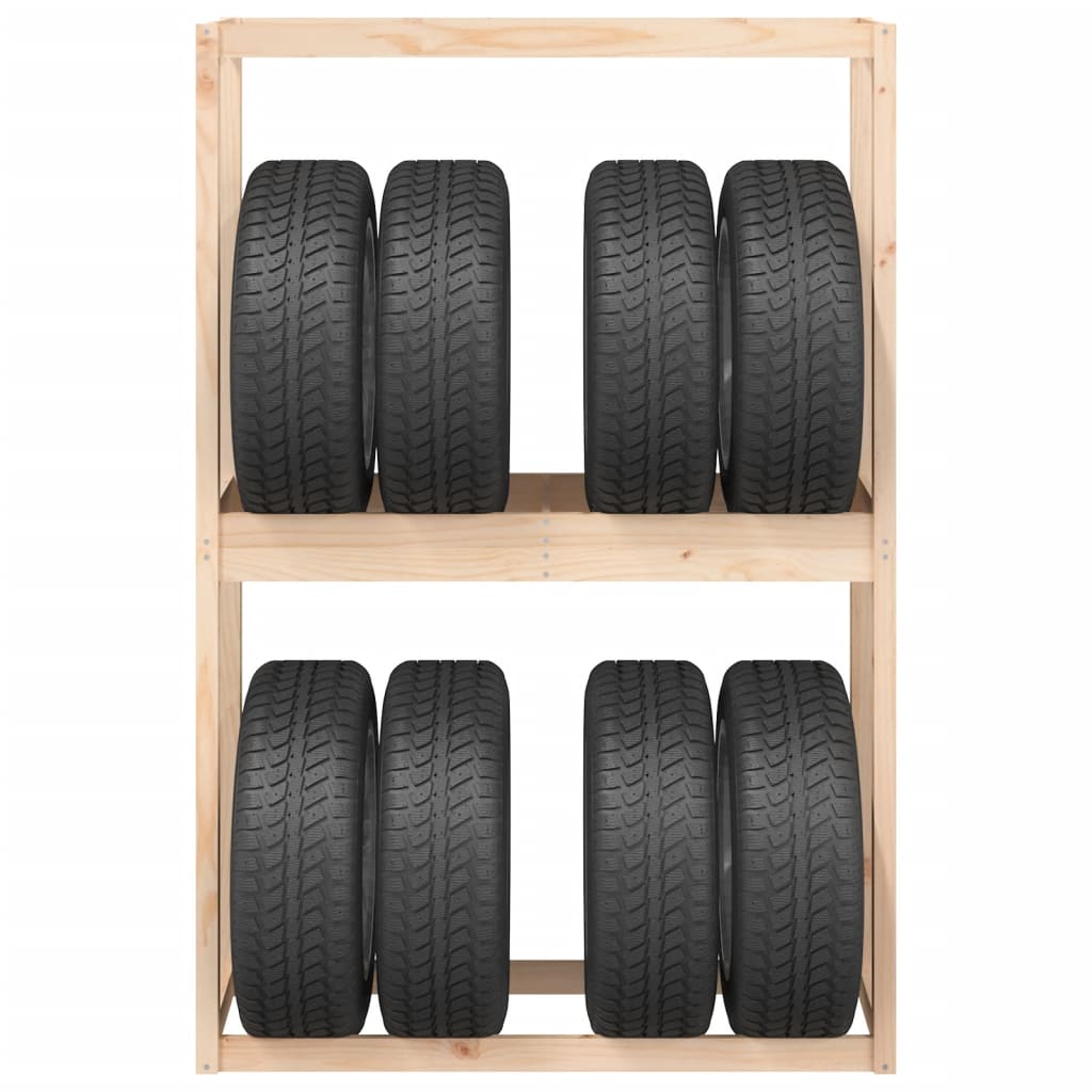 vidaXL Soporte para neumáticos madera maciza de pino 120x40x180 cm