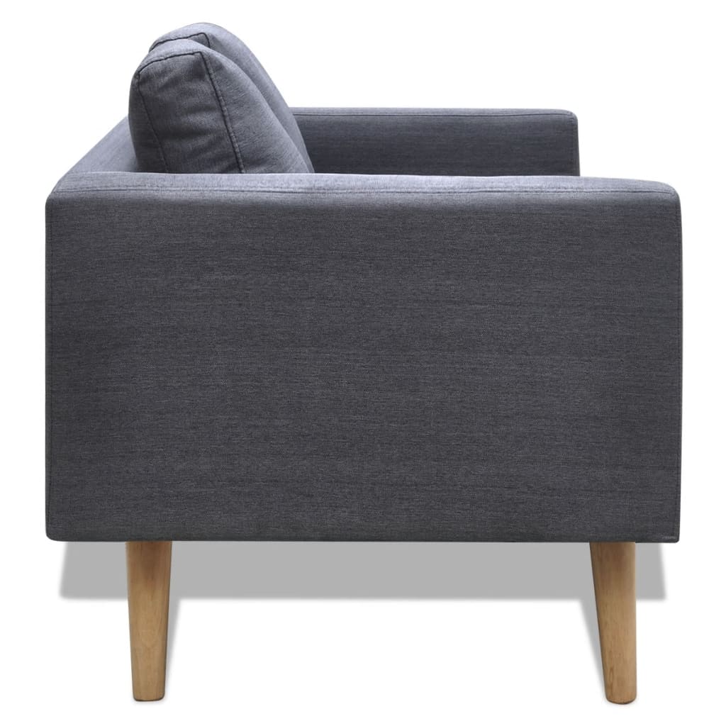 vidaXL Conjunto de sofás de 2 y 3 plazas de tela gris oscuro