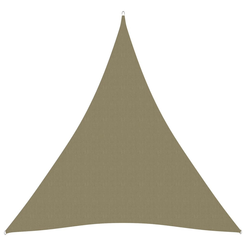vidaXL Toldo de vela triangular tela Oxford beige 3x4x4 m
