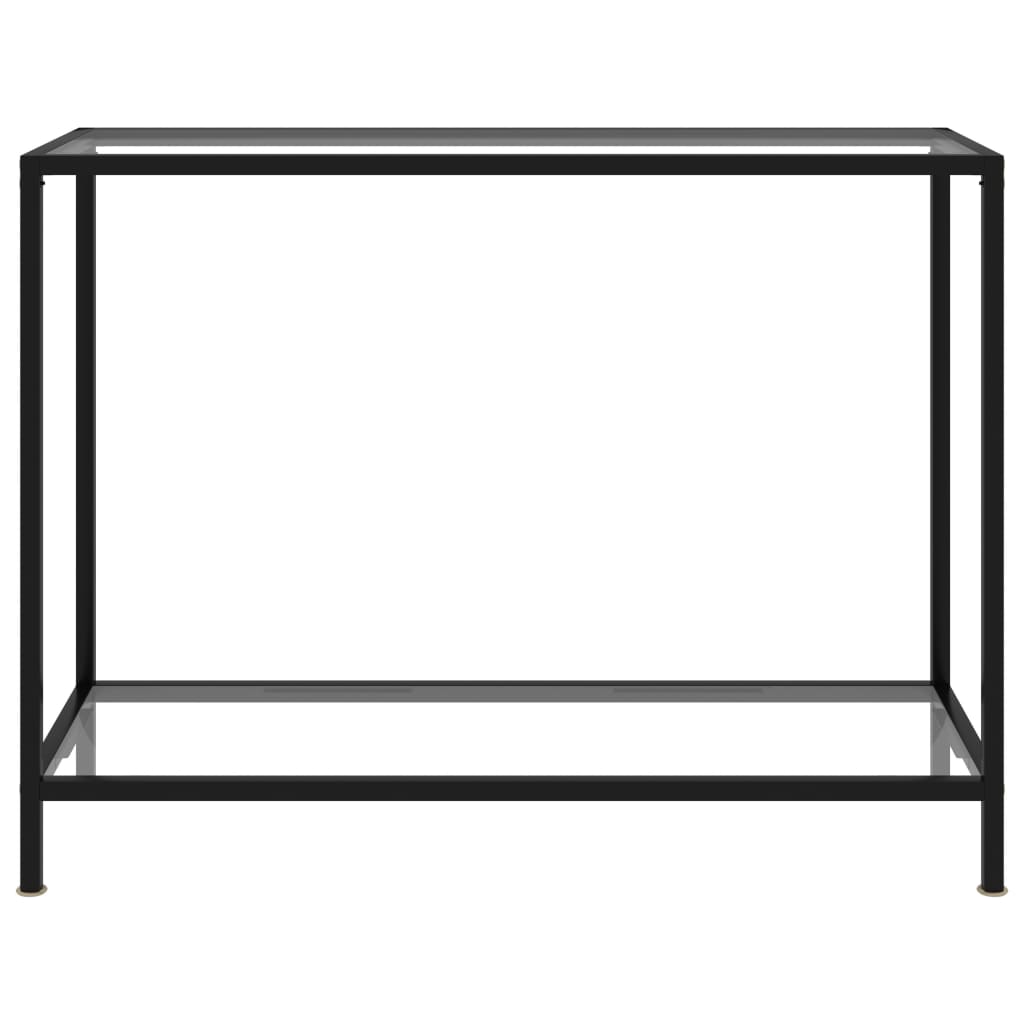vidaXL Mesa de consola transparente vidrio templado 100x35x75 cm