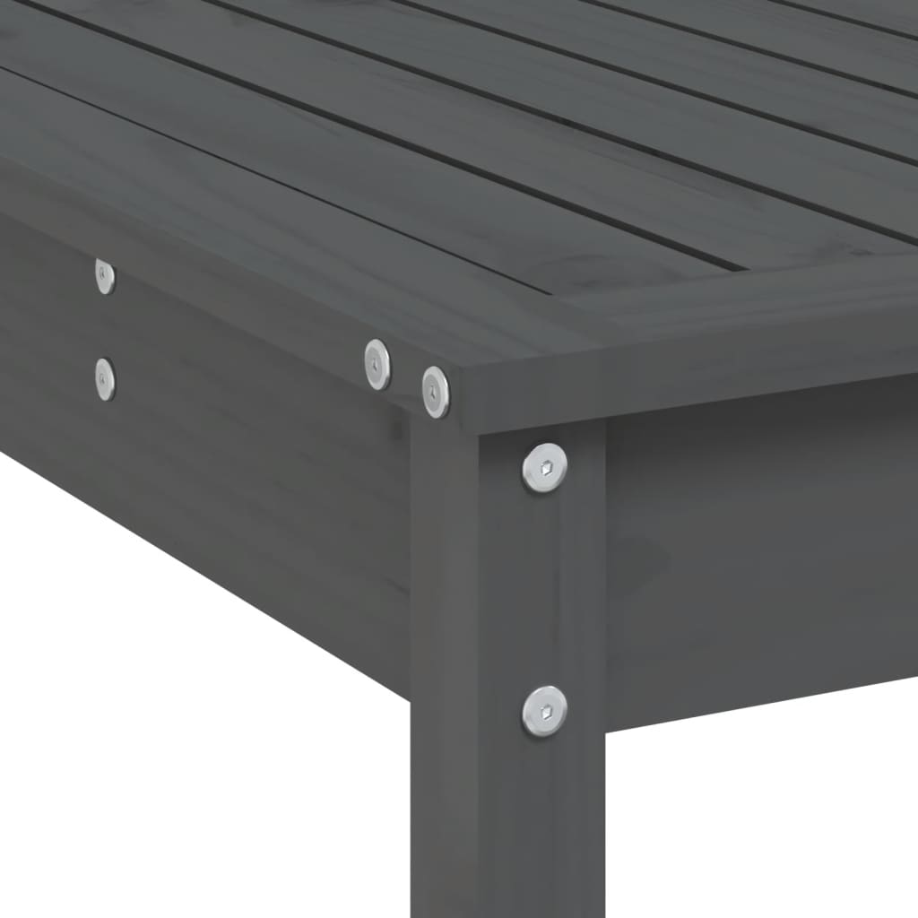 vidaXL Set de mesa y taburetes altos jardín 5 piezas madera pino gris