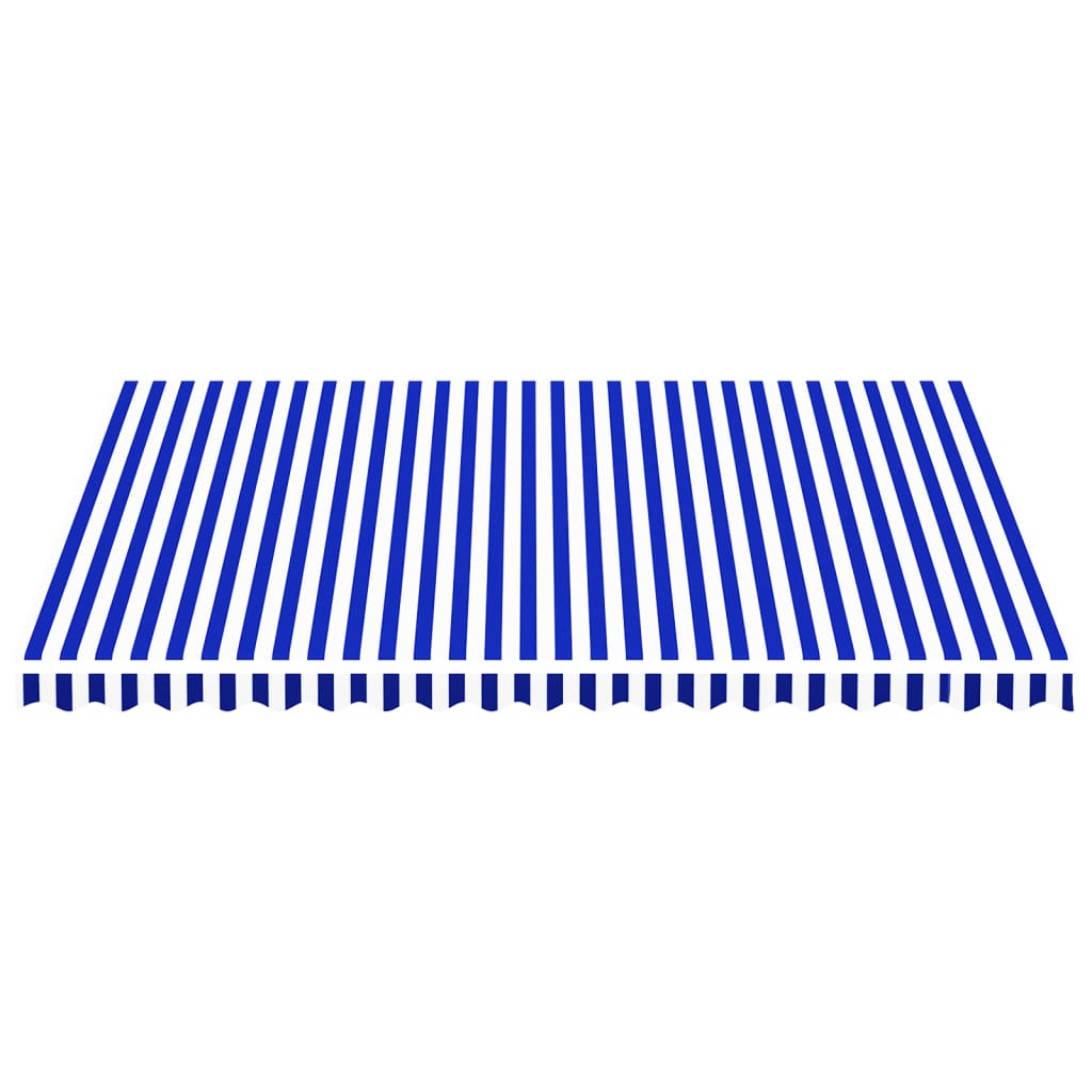 vidaXL Tela de repuesto para toldo azul y blanco 4,5x3,5 m