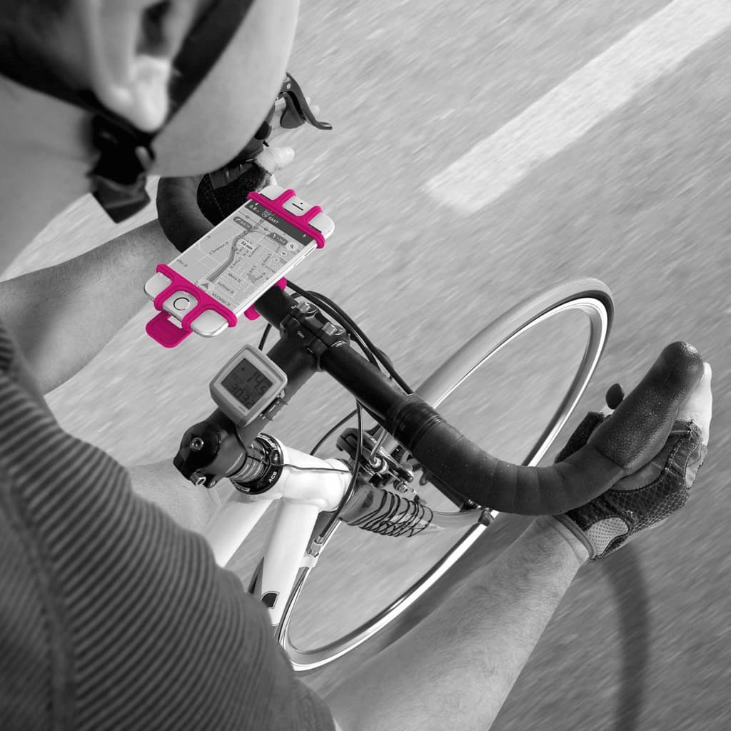 Celly Soporte de móvil para bicicleta Cel Easybike rosa