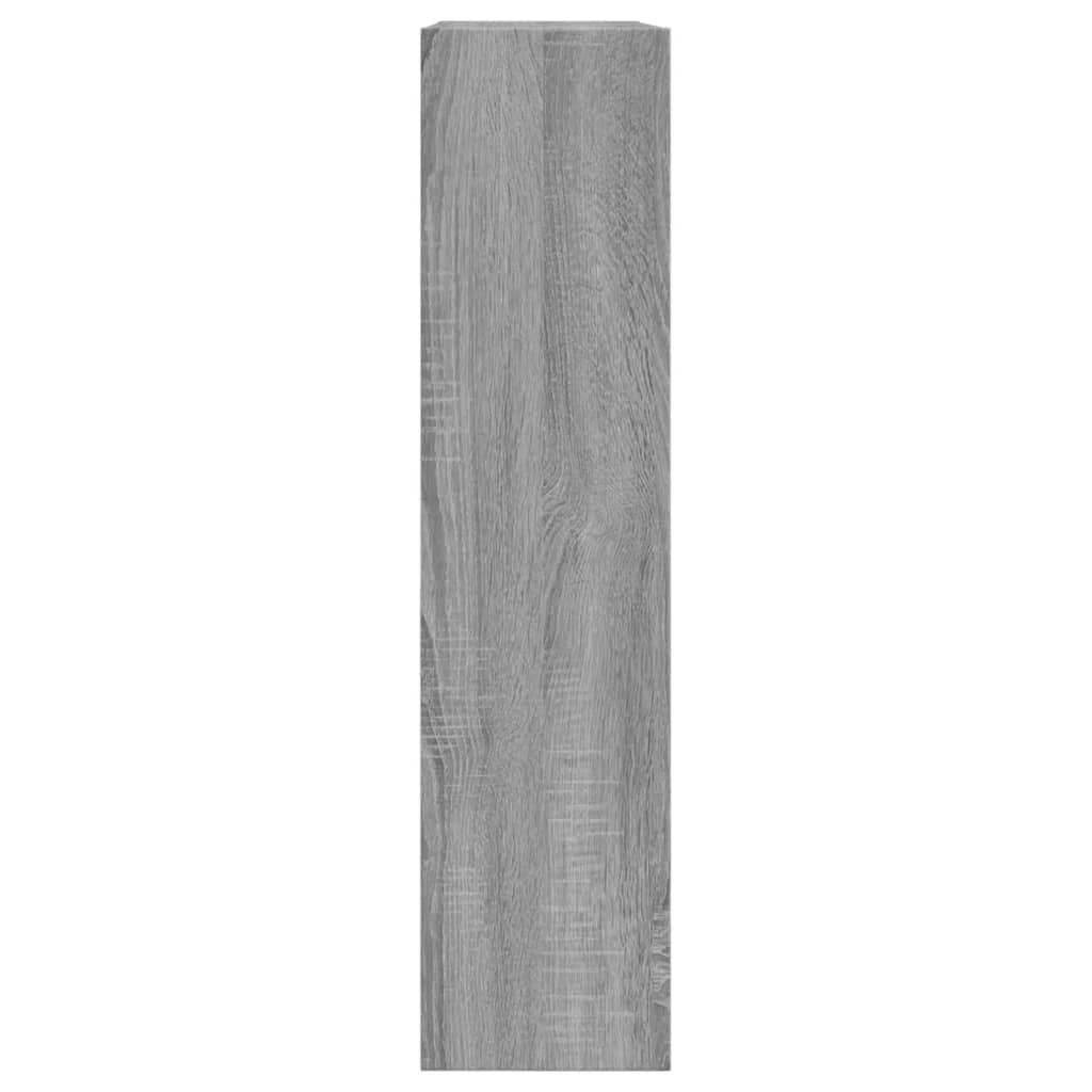 vidaXL Zapatero de madera de ingeniería gris Sonoma 80x21x87,5 cm