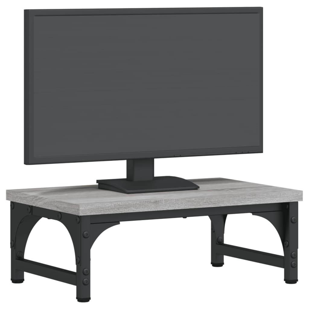 vidaXL Soporte de pantalla madera ingeniería gris Sonoma 37x23x14 cm