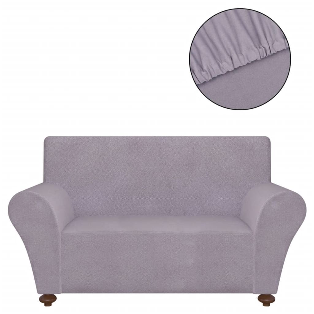 vidaXL funda elástica para sofá de tela jersey de poliéster gris