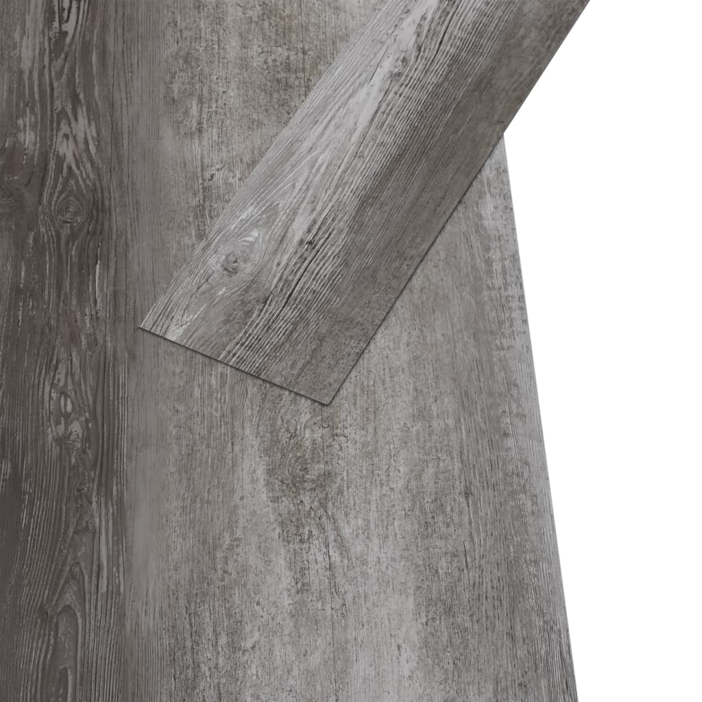 vidaXL Lamas para suelo de PVC autoadhesivas madera rayada 4,46 m² 3mm