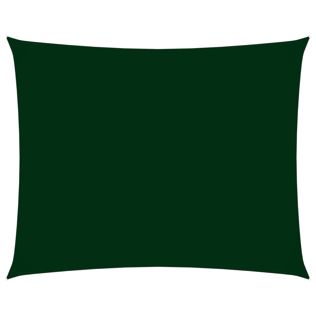 vidaXL Toldo de vela rectangular tela Oxford verde oscuro 3,5x5 m