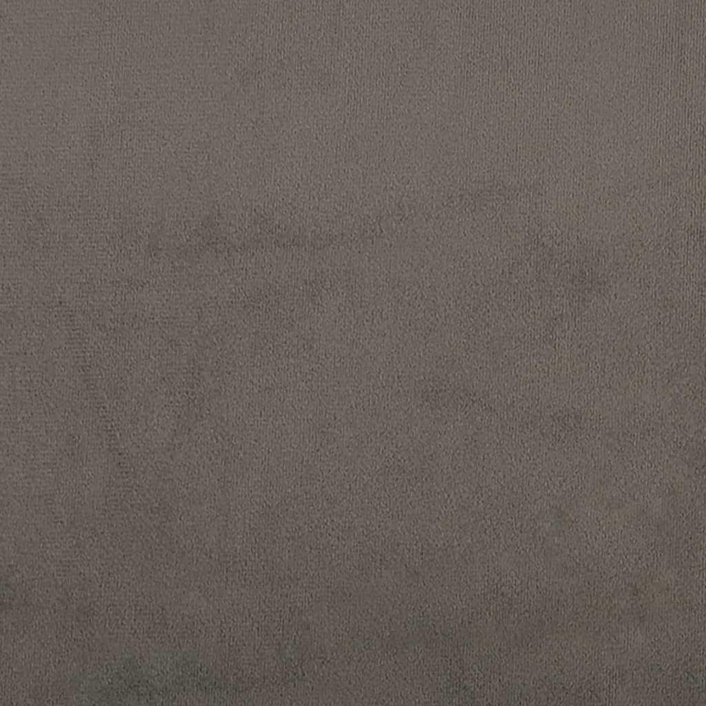 vidaXL Silla de oficina giratoria de terciopelo gris oscuro