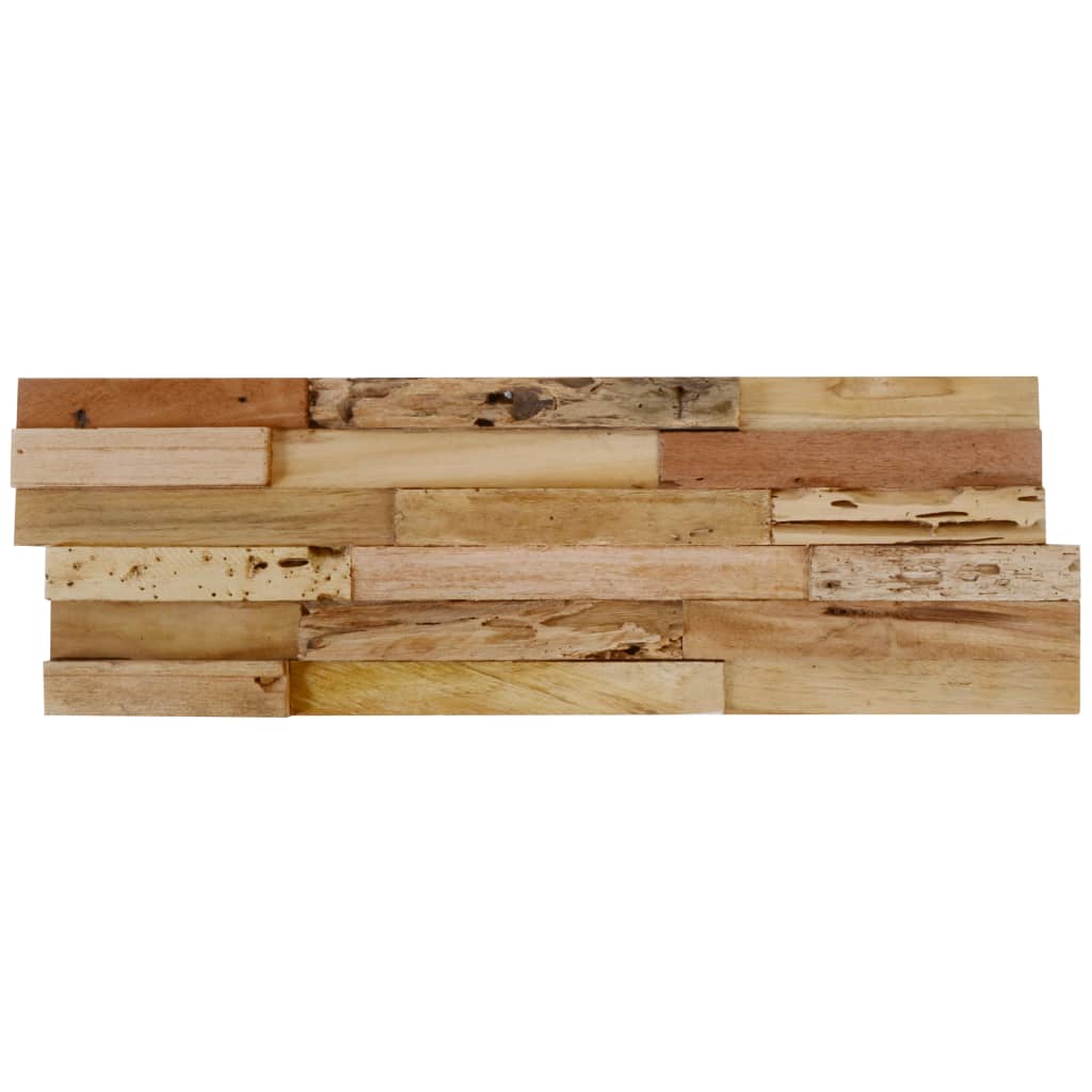 vidaXL Paneles revestimiento pared 10 uds madera teca reciclada 1,03m²