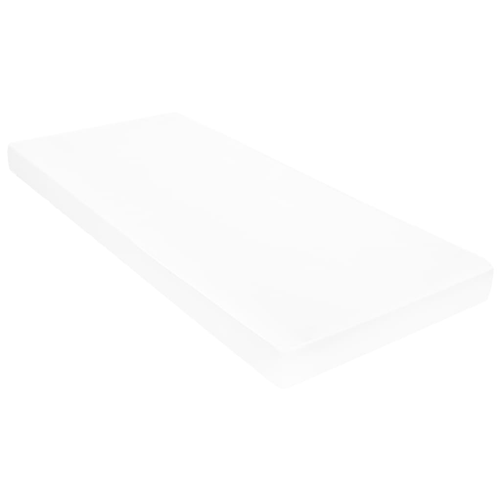 vidaXL Sofá cama con colchón USB de tela crema 90x200 cm
