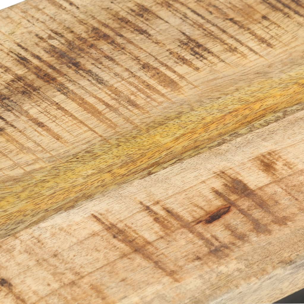 vidaXL Mesitas auxiliares 2 uds madera mango rugosa 31,5x24,5x64,5 cm