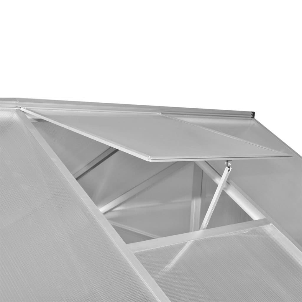 vidaXL Invernadero de aluminio reforzado con estructura base 9,025 m²