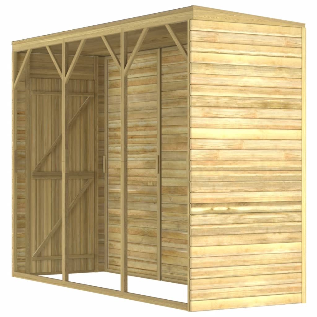 vidaXL Caseta de almacenaje de jardín madera de pino 100x310x218 cm