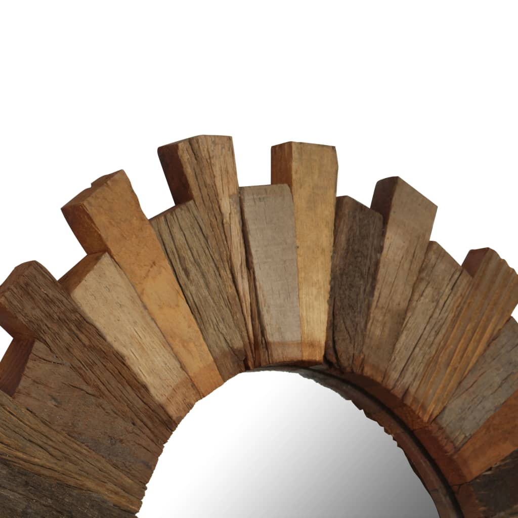 vidaXL Espejo de pared de madera maciza reciclada 70 cm