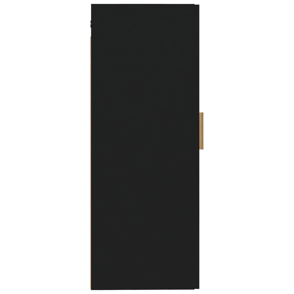 vidaXL Armario de pared madera de ingeniería negro 35x34x90 cm