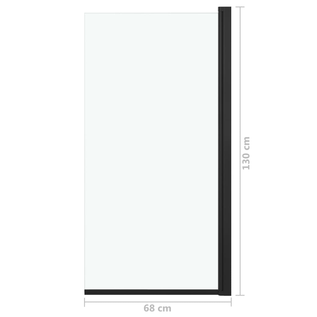 vidaXL Mampara de ducha ESG negro 68x130 cm