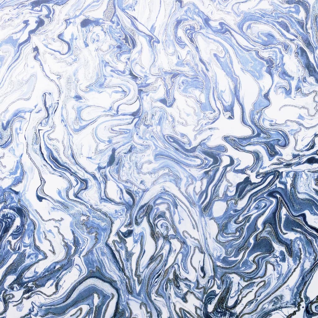 DUTCH WALLCOVERINGS Papel pintado Liquid Marble azul
