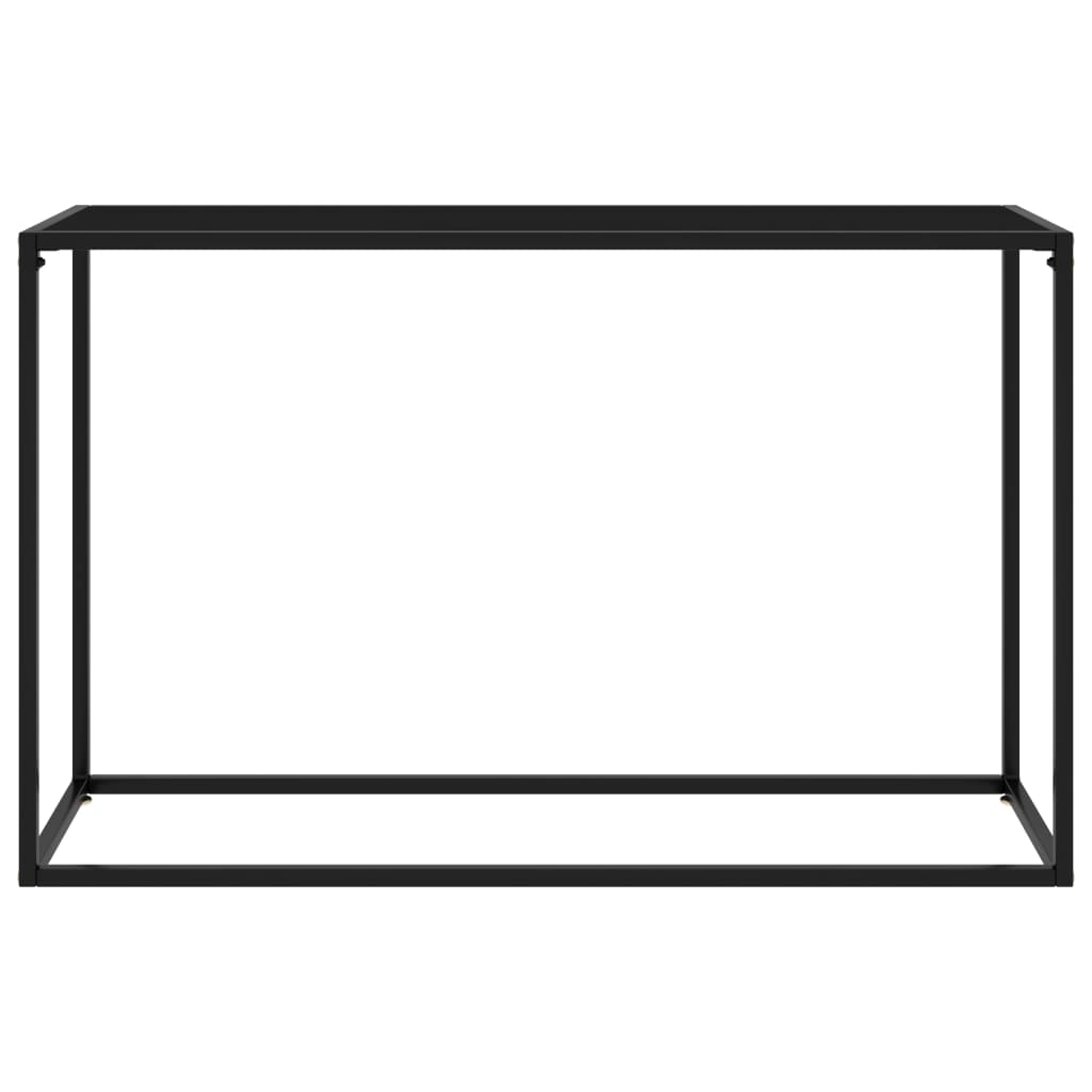 vidaXL Mesa consola vidrio templado negro 120x35x75 cm