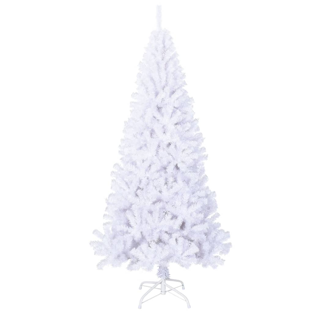 vidaXL Árbol de Navidad artificial con ramas gruesas PVC blanco 180 cm