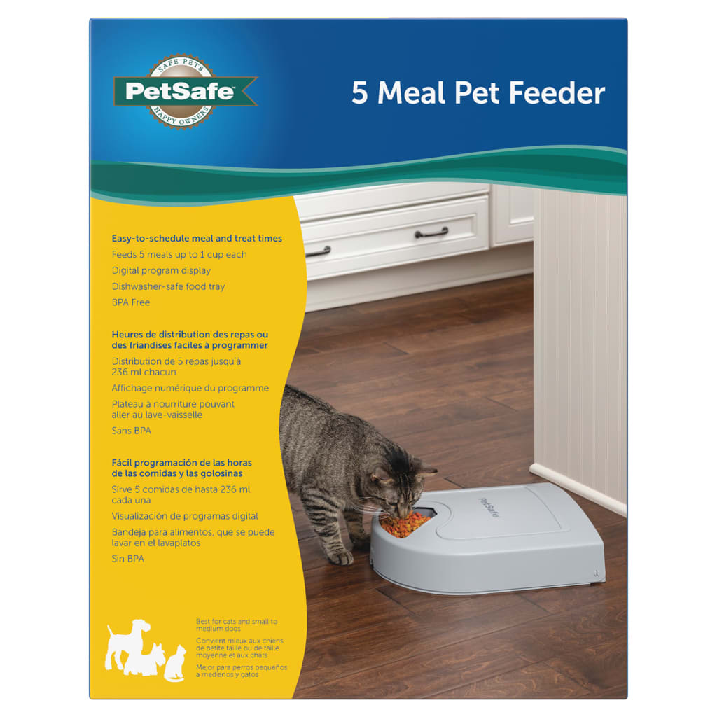 PetSafe Comedero para mascotas 5 comidas Eatwell con temporizador gris