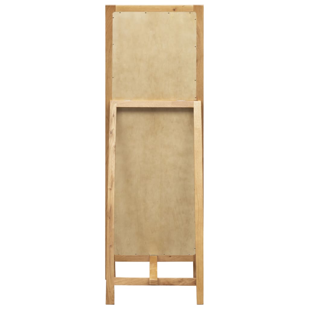 vidaXL Espejo de pie 48x46,5x150 cm madera maciza de roble