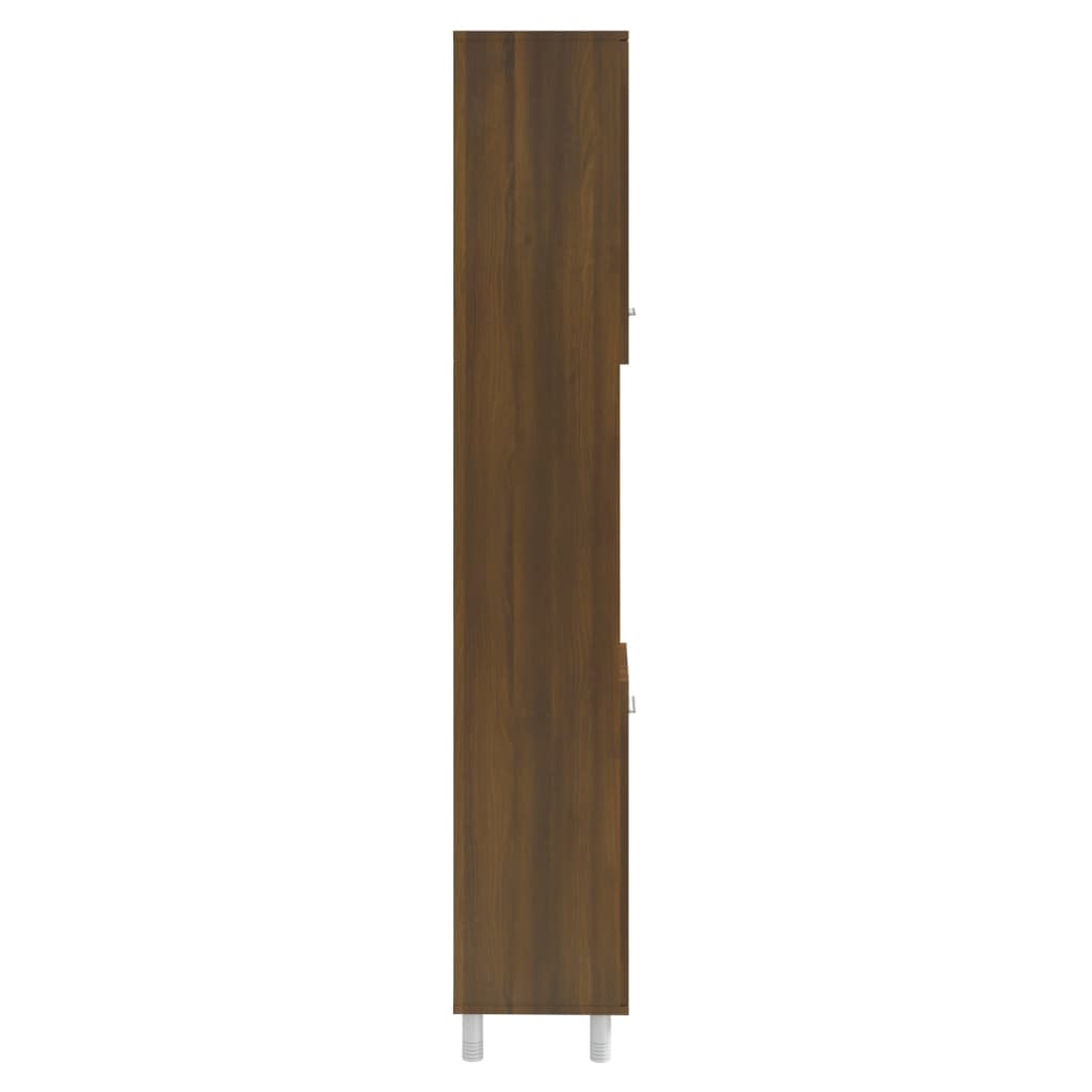vidaXL Armario de baño madera contrachapada roble marrón 30x30x179 cm