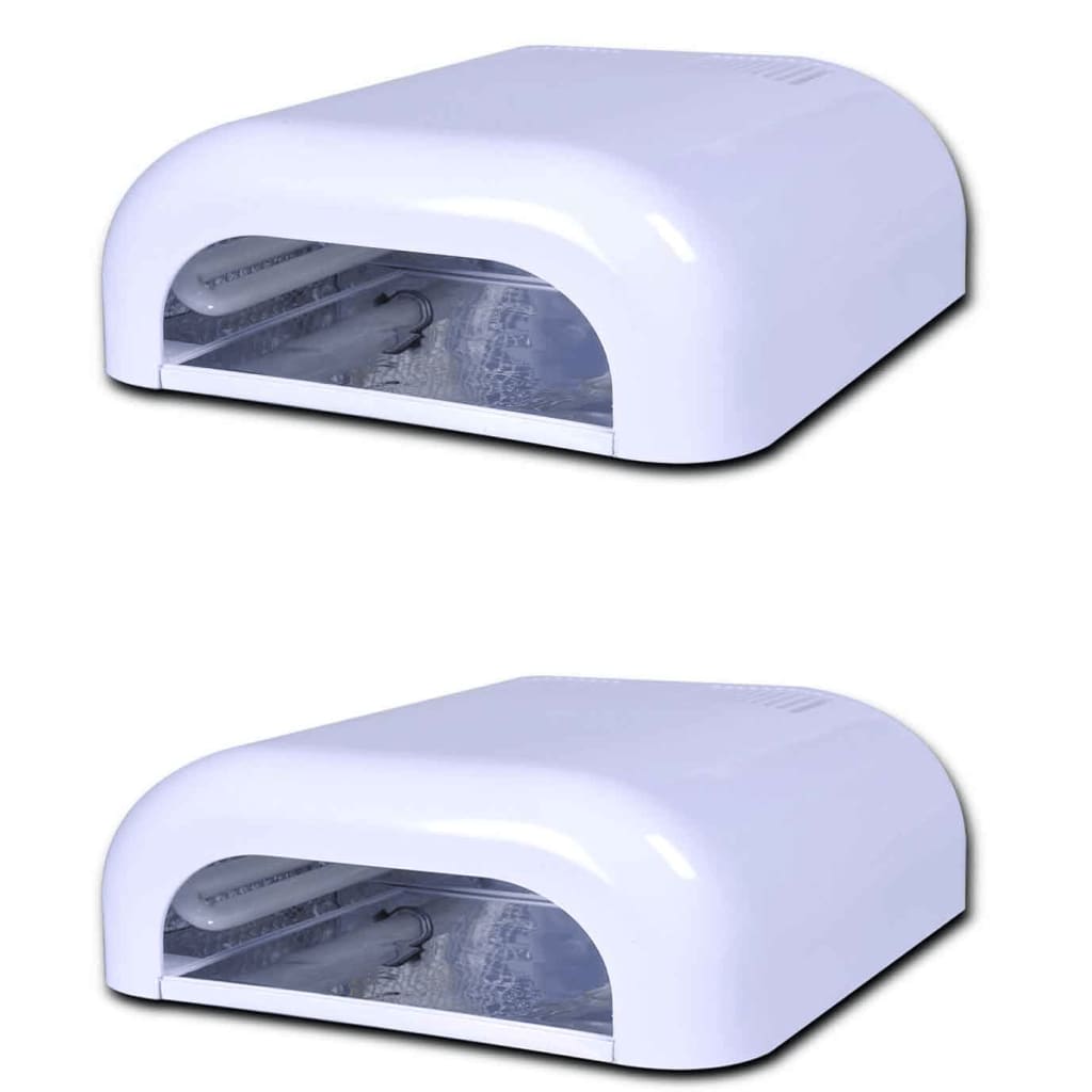 Set de 2 Lámparas UV, secador de uñas Gel, 36W con bombillas incluidas
