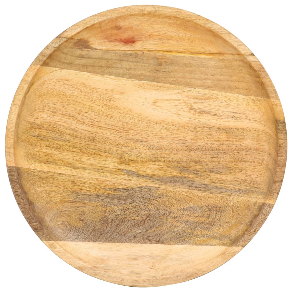 vidaXL Mesa auxiliar redonda madera maciza de mango 43x43x66 cm