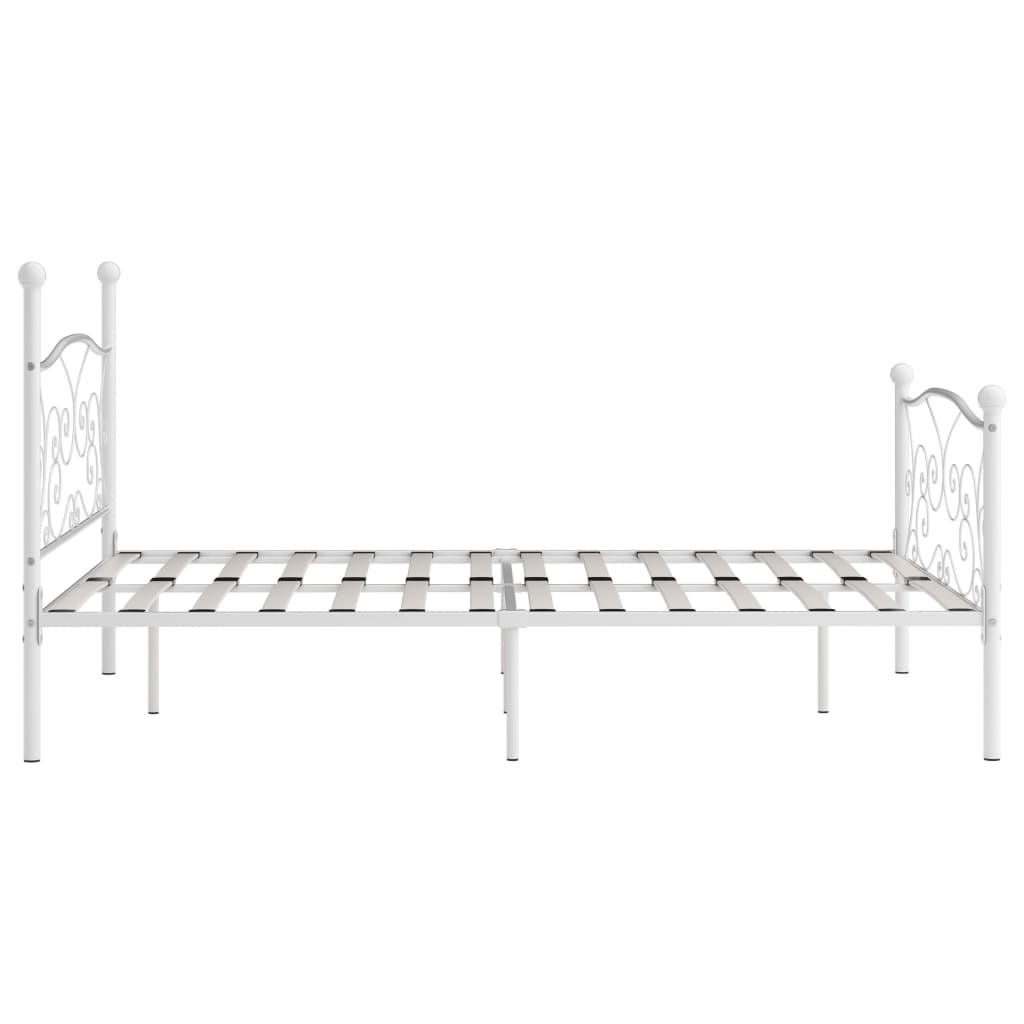 vidaXL Estructura de cama con somier metal blanco 120x200 cm
