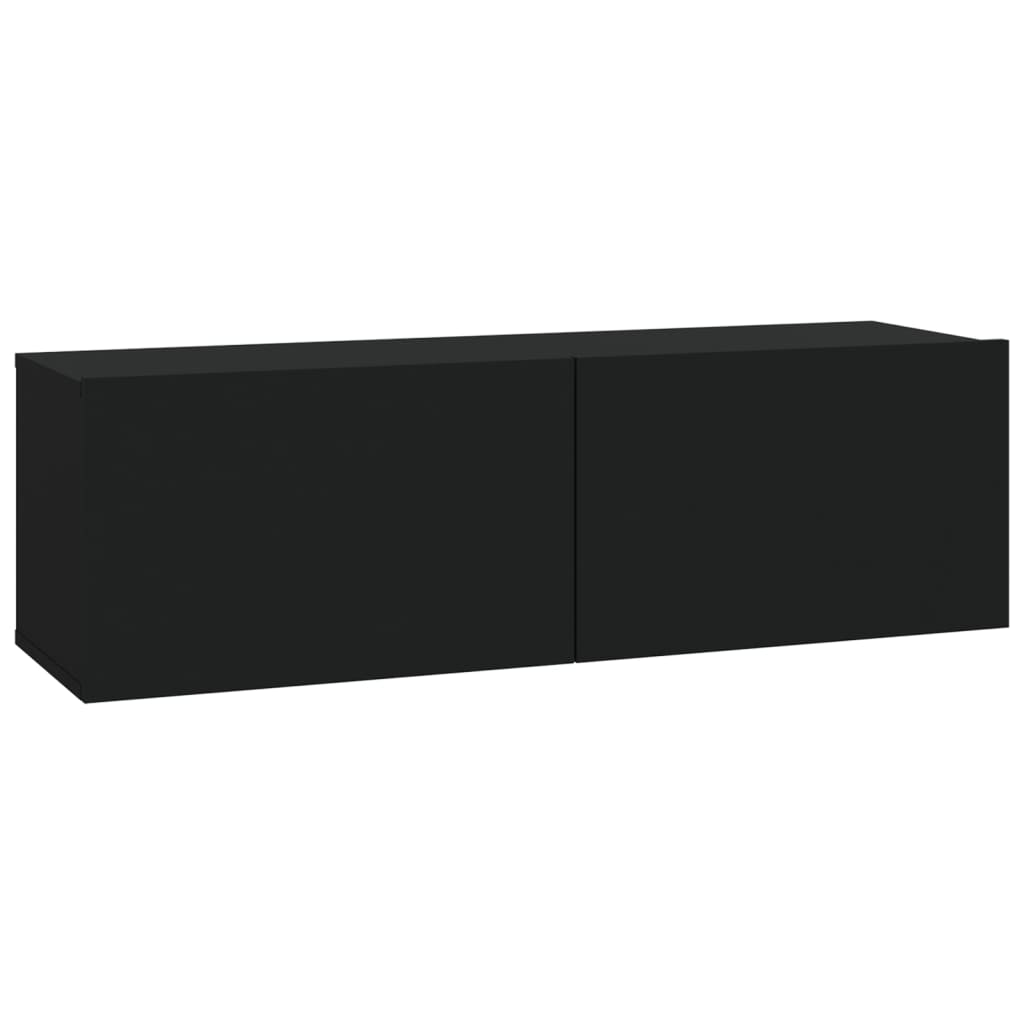 vidaXL Set de muebles para TV 6 piezas madera contrachapada negro