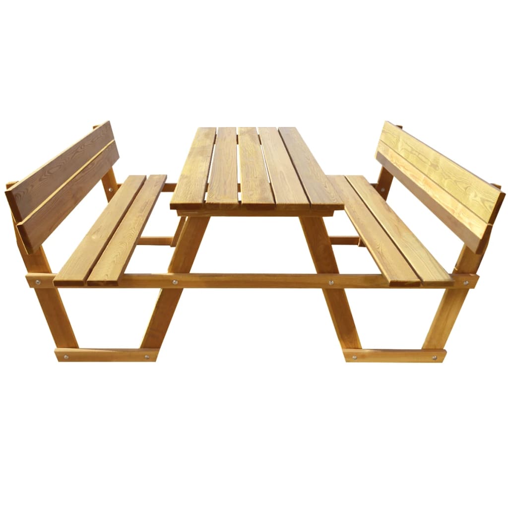 vidaXL Mesa de picnic y bancos madera pino impregnada 150x184x80 cm