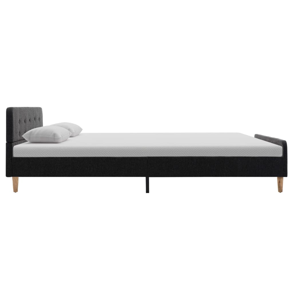 vidaXL Estructura de cama de arpillera gris oscuro 160x200 cm