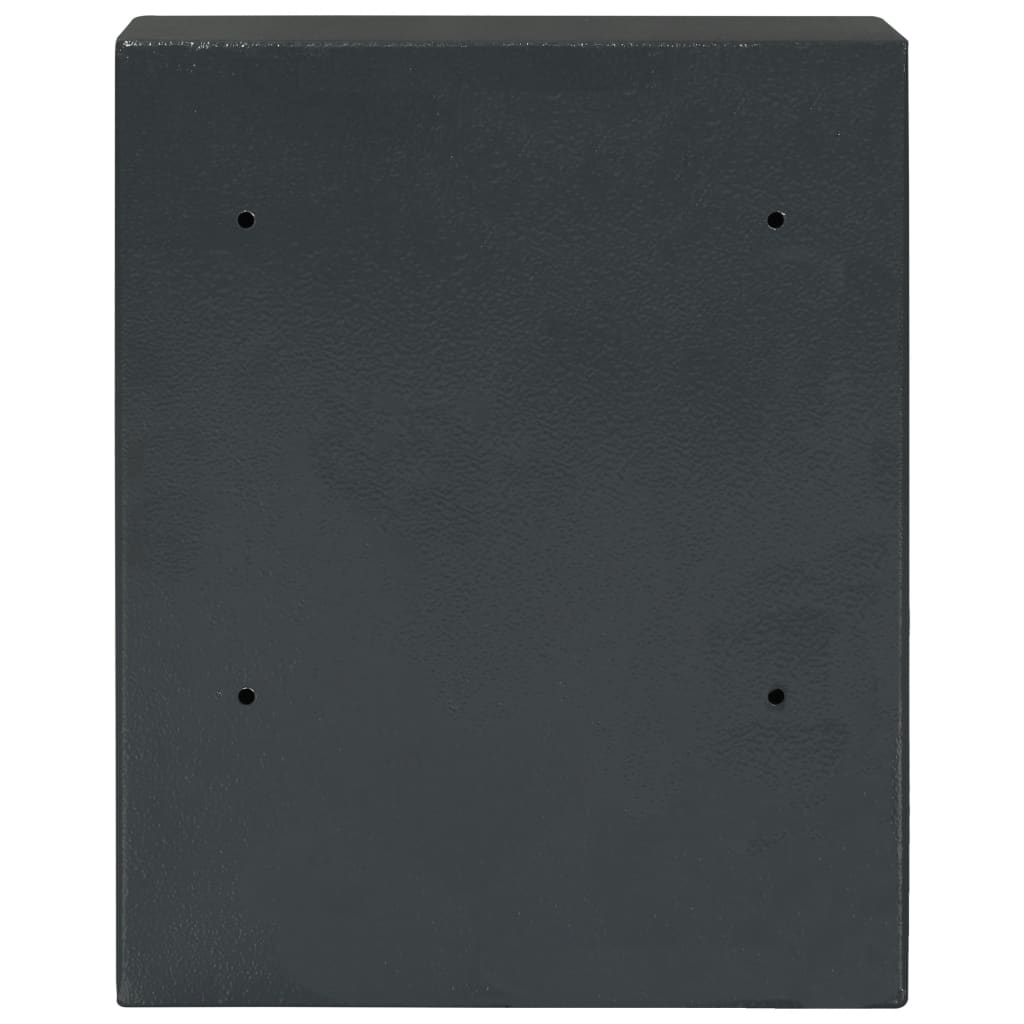 vidaXL Caja fuerte para llaves gris oscuro 30x10x36,5 cm