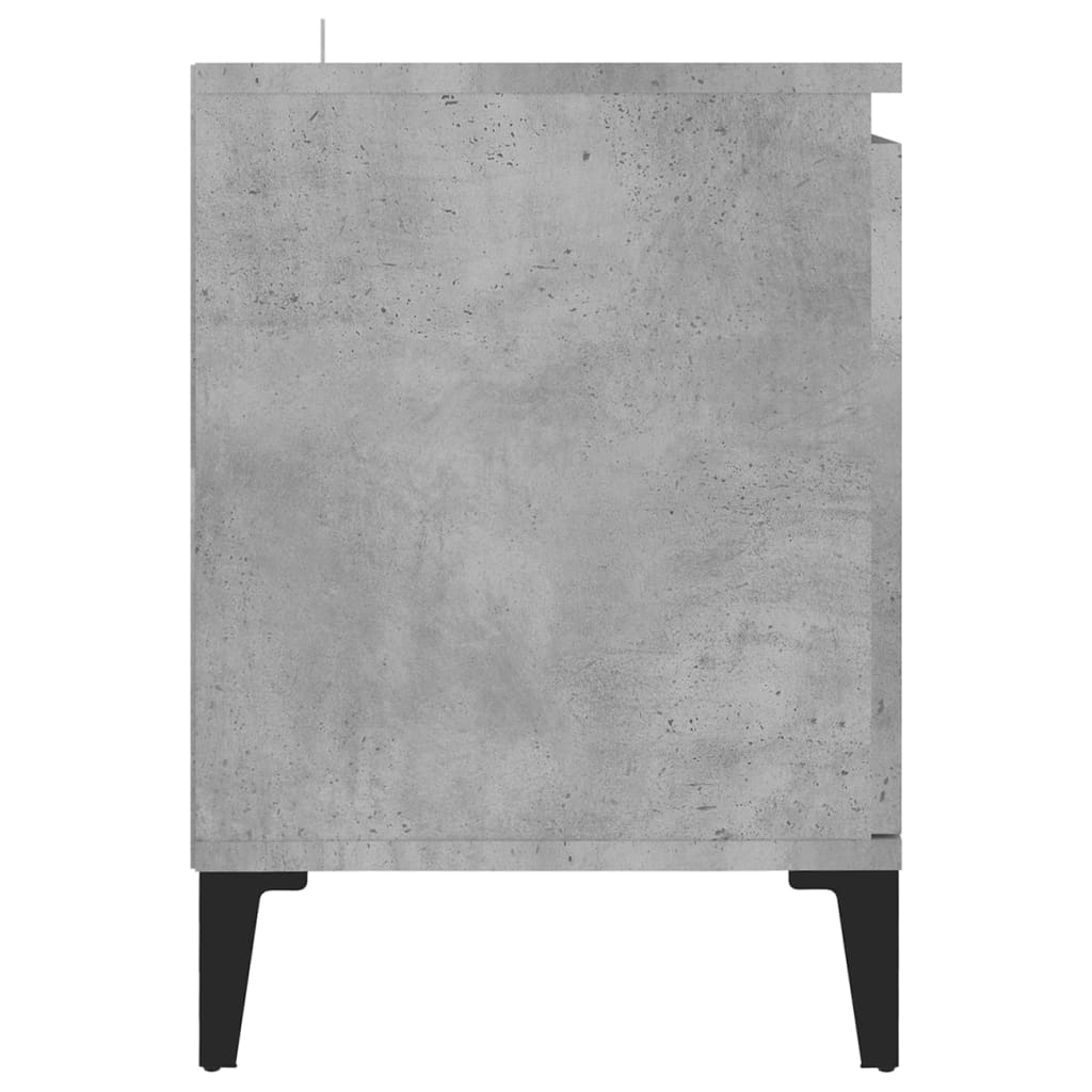 vidaXL Mueble de TV con patas de metal gris hormigón 103,5x35x50 cm