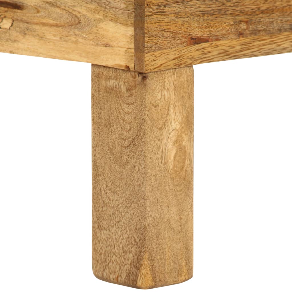 vidaXL Mesa de centro de madera de mango maciza 110x55x35 cm