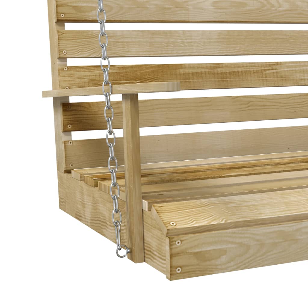 vidaXL Banco columpio madera de pino impregnada 155x65x60 cm