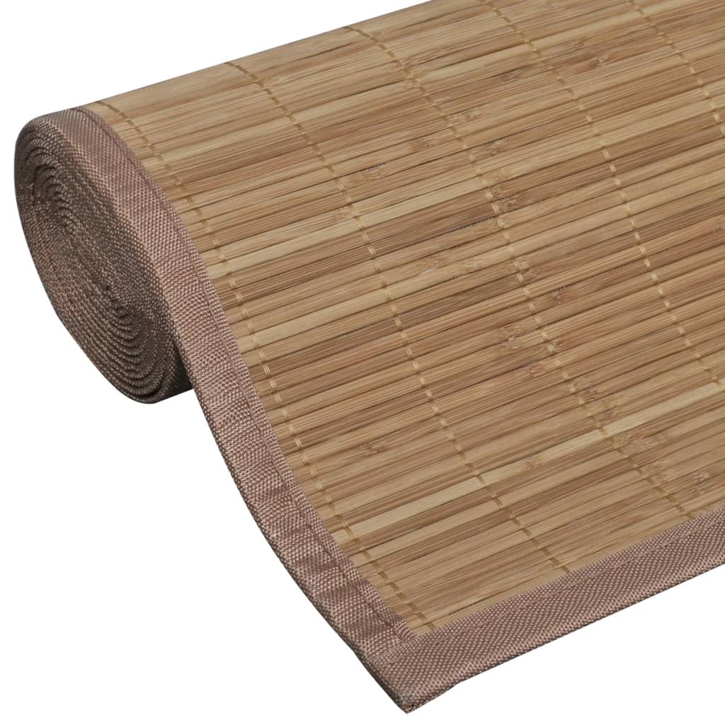 vidaXL Alfombra rectangular de bambú marrón 150 x 200 cm